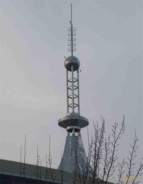 河南鄭州不銹鋼避雷塔安裝案例